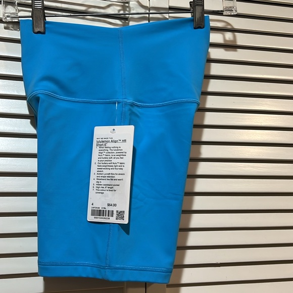 NWT Lululemon Align High-Rise Short 6" in Kayak Blue Light color size 4 - Picture 13 of 14